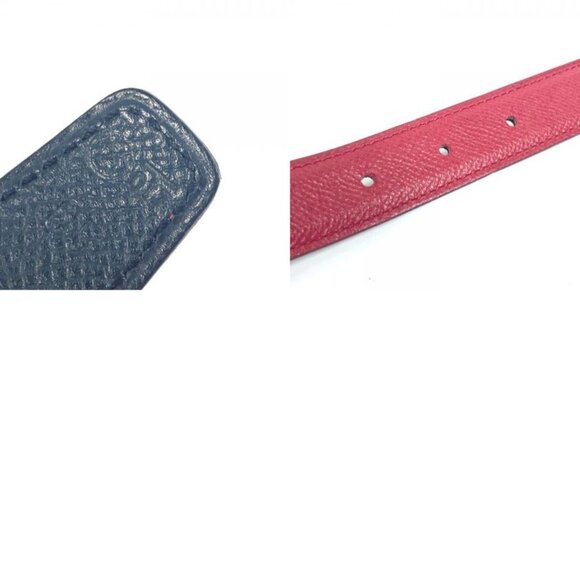 Hermes Belt H Belt Constance Mini Leather Red and Navy